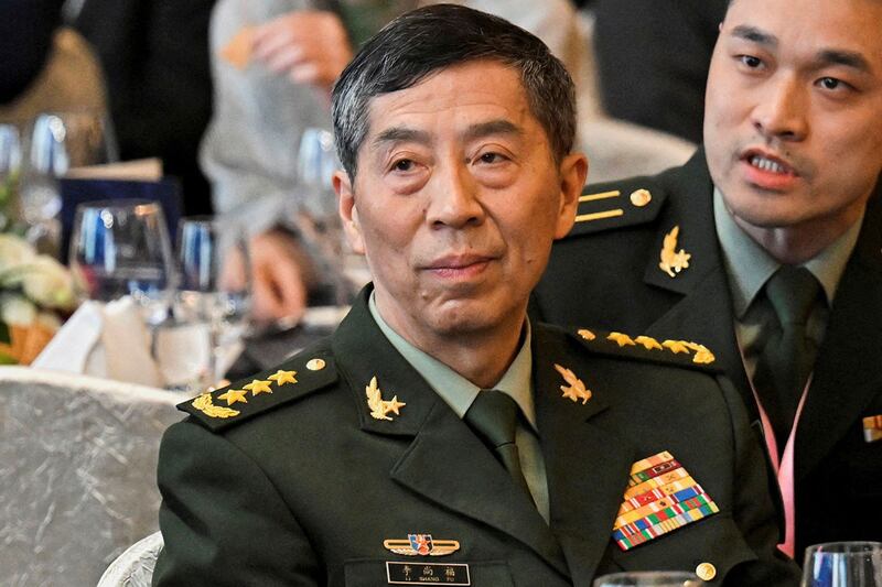 2023年6月2日,时任中国国防部长李尚福出席在新加坡举行的第20届香格里拉对话。(路透社图片)